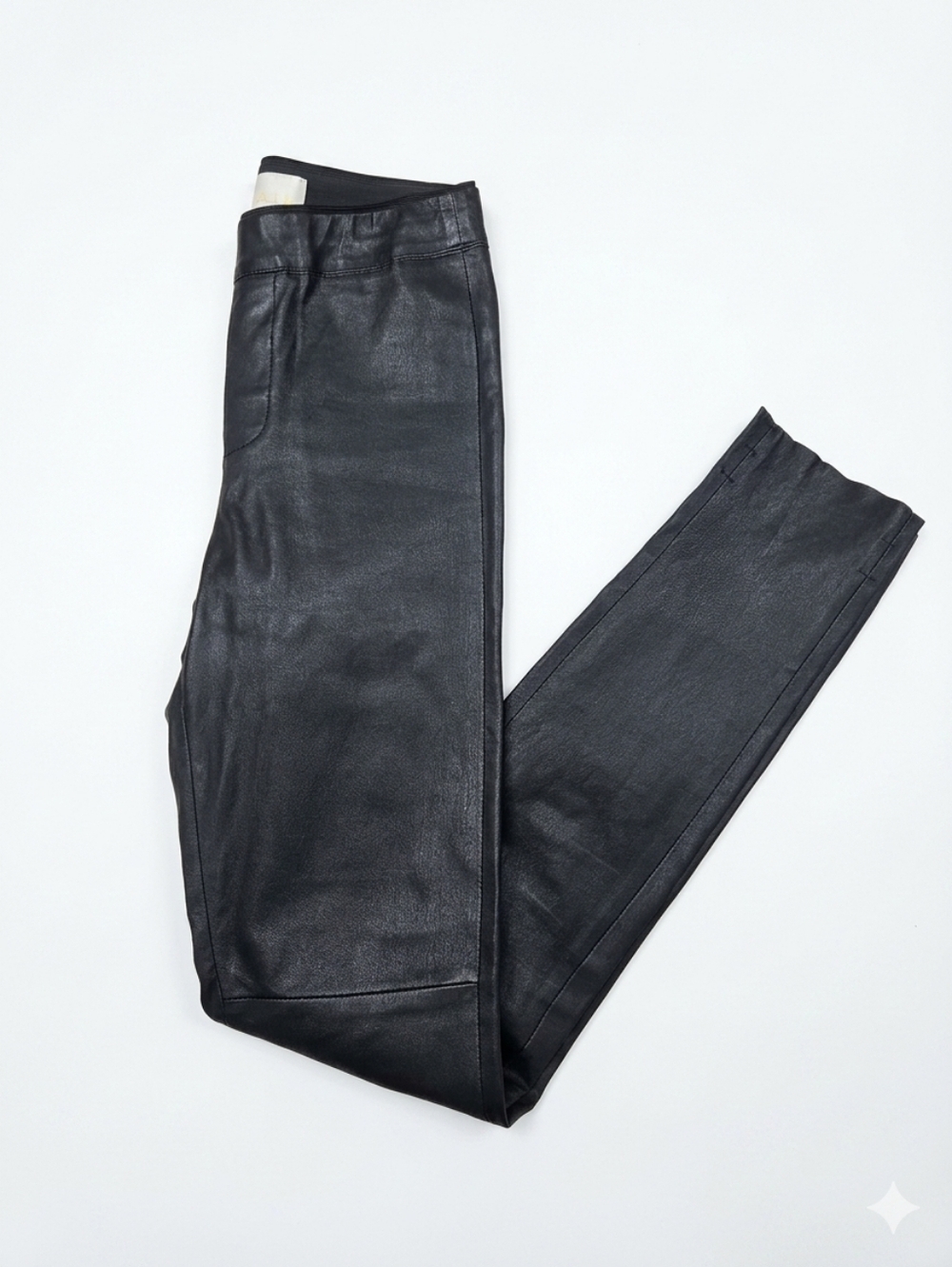 REMAIN Birger Christensen Pirelle Black Sheep Leather Leggings Pants Size 4
